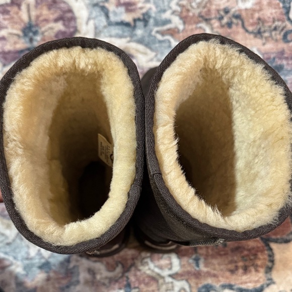 UGG Dark Brown Leather Boots - Picture 5 of 8